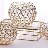 Gold Crystal Candle Holder - Wedding Centerpiece & Home Decor - candletown.net